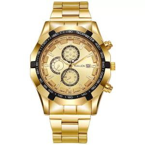 KULLEN All-Gold Octagonal Chronograph Watch