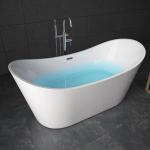 AuraHaven™ Modern Ergonomic Freestanding Acrylic Bathtub