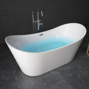AuraHaven™ Modern Ergonomic Freestanding Acrylic Bathtub