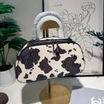 Aveline Pebble-Grain Bowling Satchel