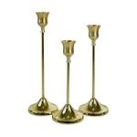 The Elegance Trio-Graduated Brass Taper Holders