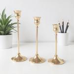 The Elegance Trio-Graduated Brass Taper Holders