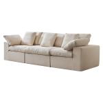 Boneless Modern Velvet Square Sofa Set with Removable Cover High-Density Sponge Filling Vacuum Compressed Packaging