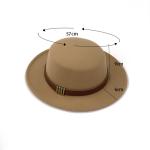 FRENCH STYLE WOOLEN HAT WITH BROWN BELT